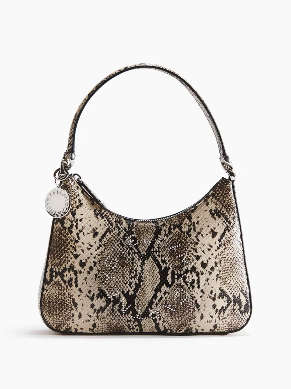 Stella McCartney H&M Beige Snake-Print Mini Shoulder Bag
